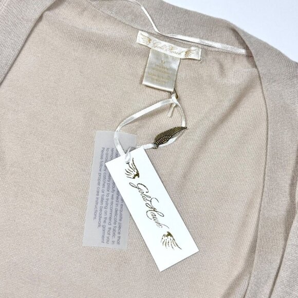 NWT Gold Hawk Lightweight Cardigan Sz.M Silk Bamboo Quiet Luxury Classic - Picture 7 of 12